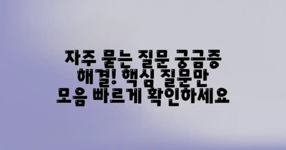 자주 묻는 질문