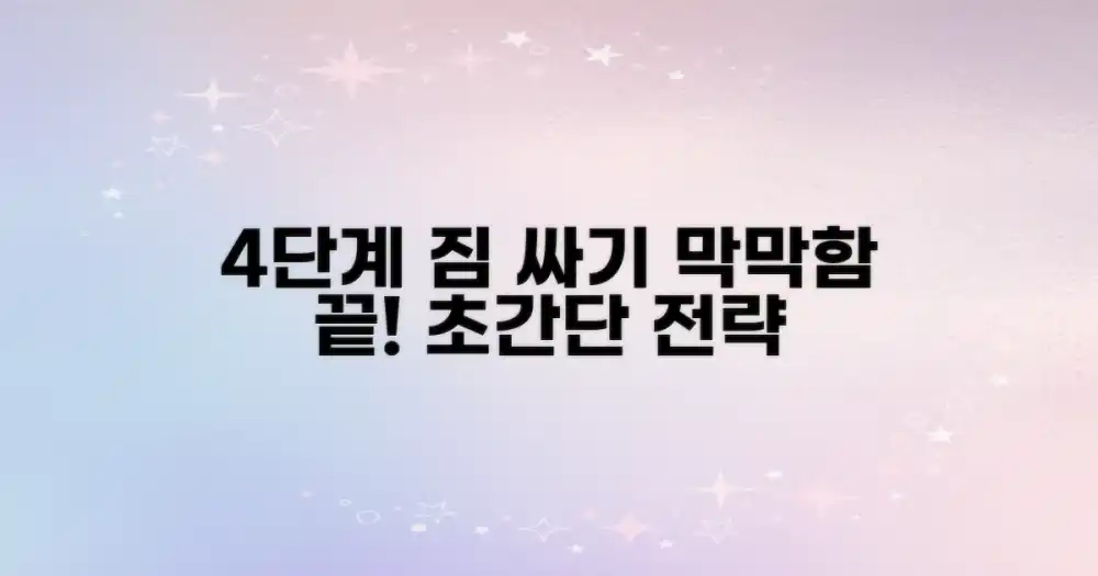 4단계 짐 싸기 전략: 막막함을 해결하는 방법
