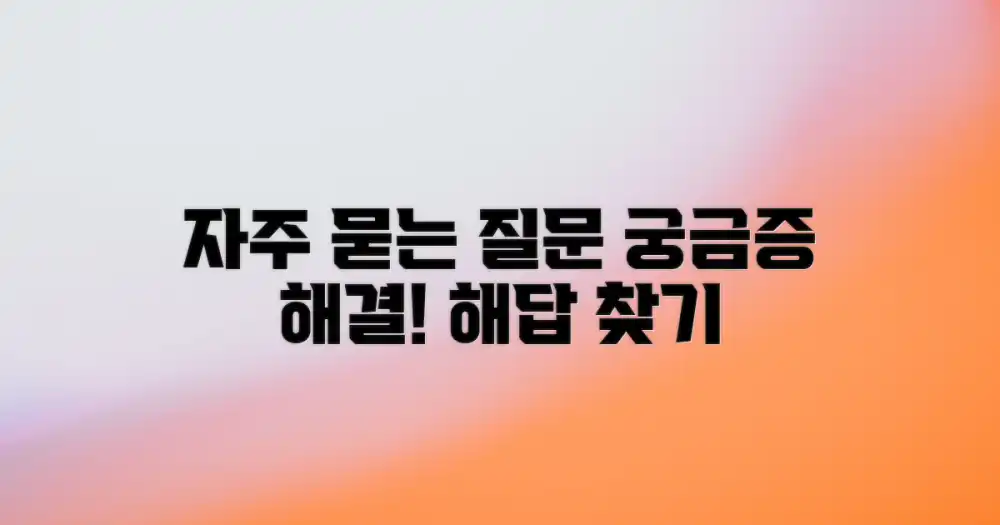 자주 묻는 질문