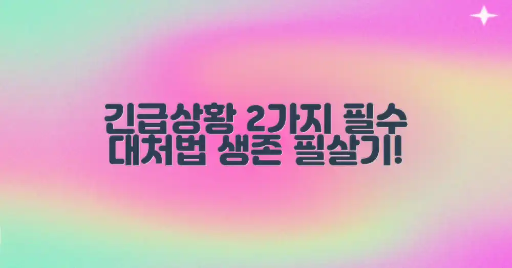 2가지 비상 대처법