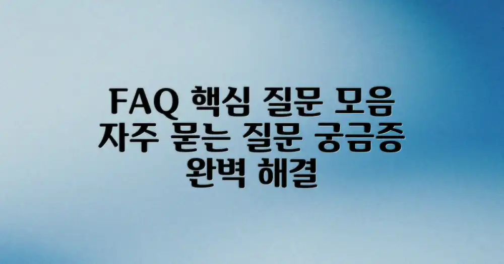 자주 묻는 질문
