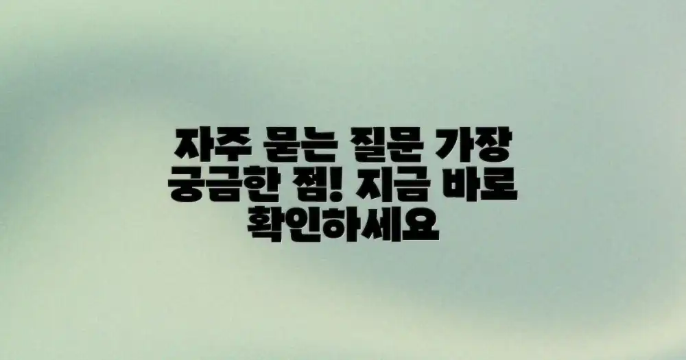 자주 묻는 질문