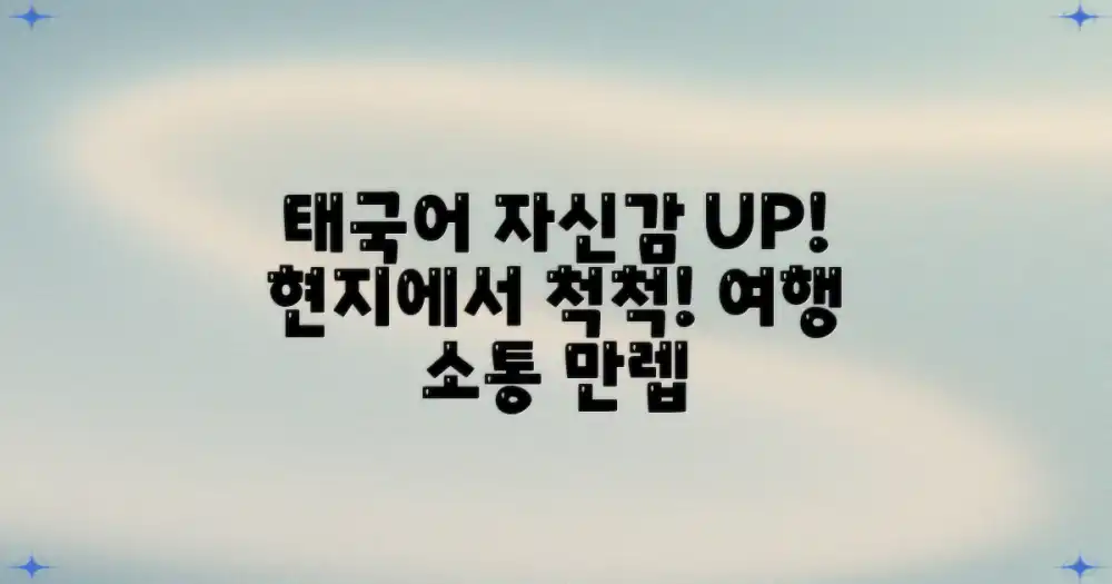 태국에서 자신있게 소통하기