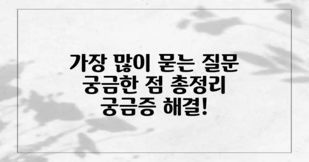 자주 묻는 질문