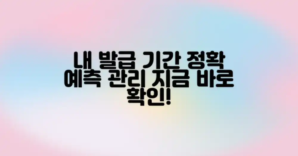 내 발급 기간은? 예측 및 관리법