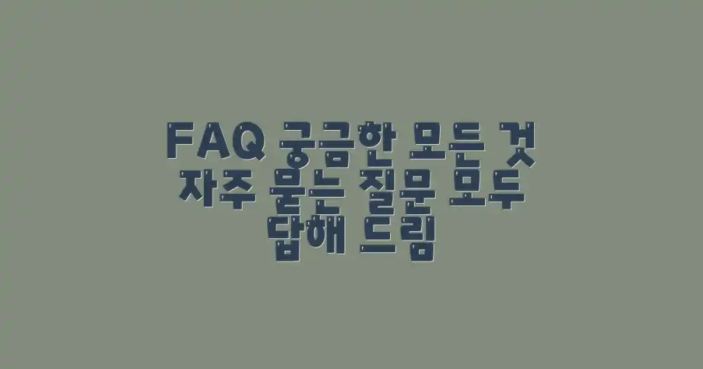 자주 묻는 질문