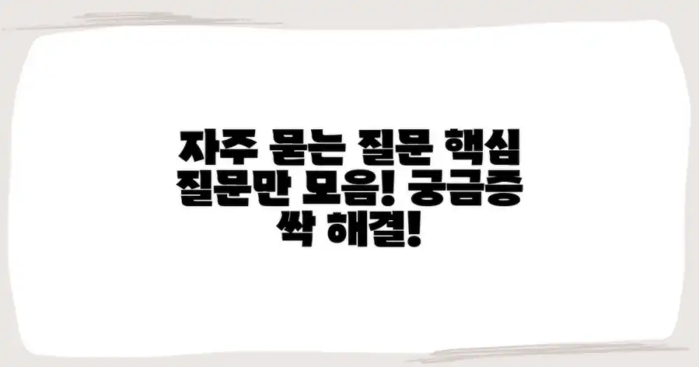 자주 묻는 질문