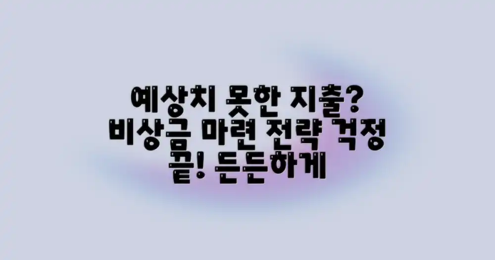 예상치 못한 지출, 어떻게 대비할까?