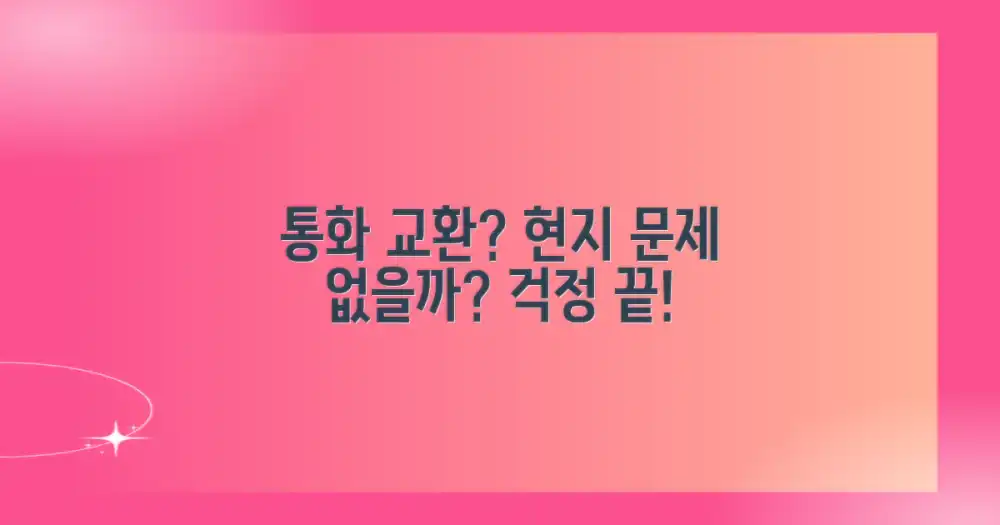 현지에서의 통화 교환, 문제 없을까?